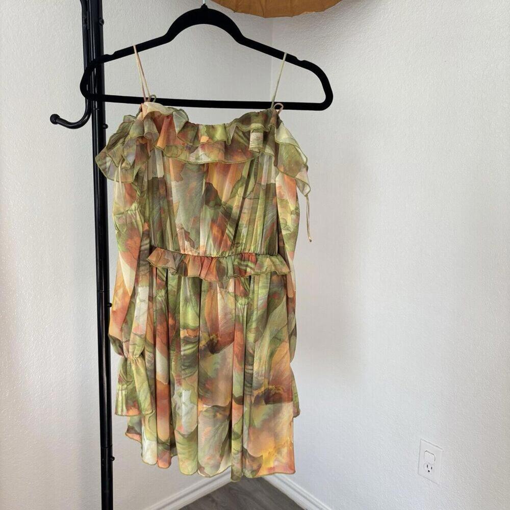 Zara Floral Ruffle Mini Dress - Picture 9 of 10